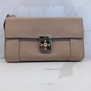 Tan Leather Clutch